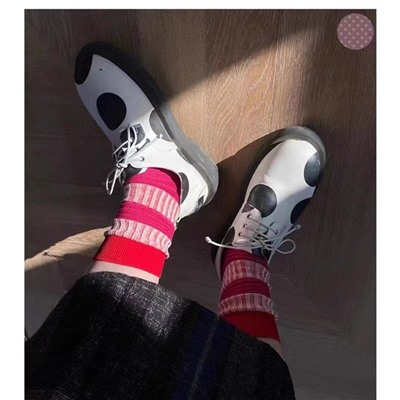 Japanese design flashlight, cotton socks for men and women, internet celebrity, mid-length