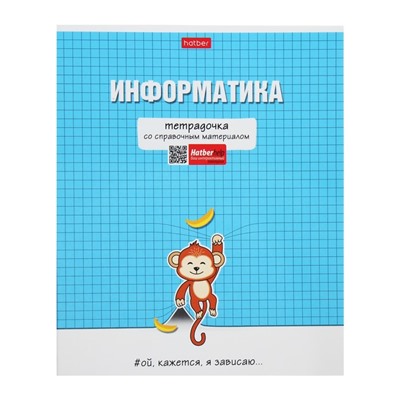 Тетрадь предметная 48 листов в клетку «Тетрадочка.Информатика», обложка мелованный картон