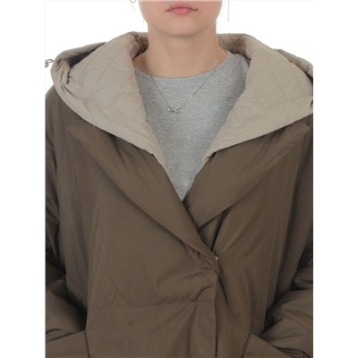 8030 DK. GREEN (KHAKI) Куртка демисезонная женская (100 гр. холлофайбер)