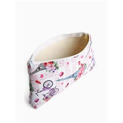 Косметичка-пенал на молнии, плоская, маленькая, с принтом, разноцветная