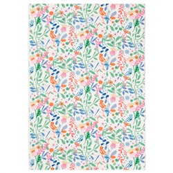 KUNGSLJUSMAL, Stoffbahn, bunt/Vogel Blumenmuster,, 150x300 cm
