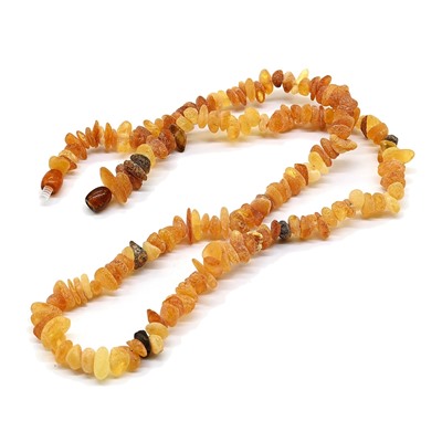 Бусы из лечебного обкатанного янтаря цв.медовый, 54см