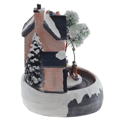 GAEM Фигурка декоративная "Рождество" (4 мелодии, подсвет, движ, 3xAA н/п, +USB), L19 W18 H22 см