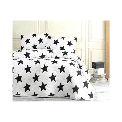 1 сп. Стеганое Покрывало Двустороннее 160x220 см. с Наволочкой 50x70 см. B&W BigStar