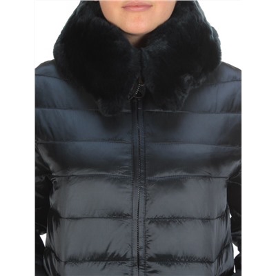 815-E03 DARK BLUE Пальто зимнее женское VISDEER (200 гр. тинсулейт)