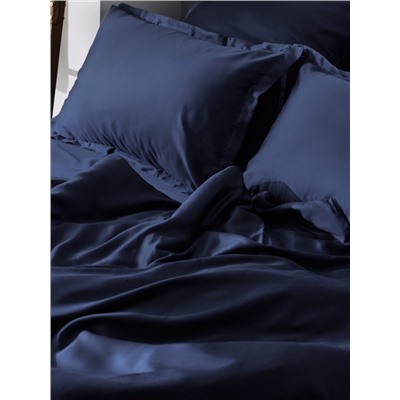 Простыня 1.5 спальная SL Home Tencel, 160×235 см, синяя, тенсель