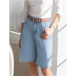 Шорты-бермуды из эластичного денима