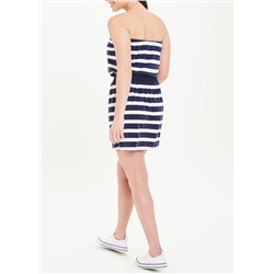 Navy Stripe Bandeau Dress