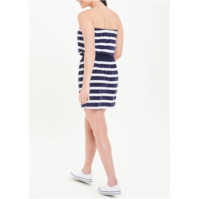 Navy Stripe Bandeau Dress