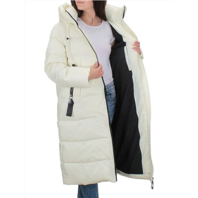 H-2208 WHITE Пальто зимнее женское (200 гр .холлофайбер)