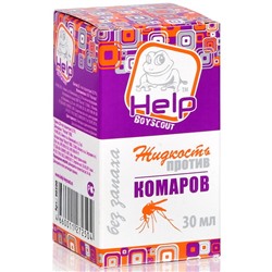 Жидкость от комаров 30 ночей, инсектицидная "HELP"