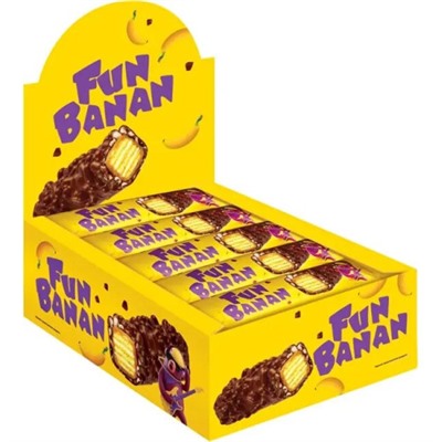 Батончик Fun Banan35 г (упаковка 15 шт)/КДВ
