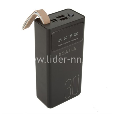 Портативное ЗУ (Power Bank) 30000mAh DSAILA B3 2USB/Micro USB/Type-C/дисплей (черный)