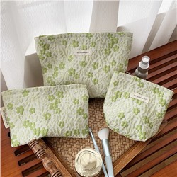Fresh capacious cosmetic bag, small clutch bag for traveling, handheld storage bag, organizer bag, new color