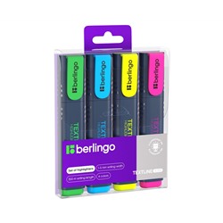 Набор текстовыделителей Berlingo "Textline HL500" 04цв., 1-5мм, европодвес
