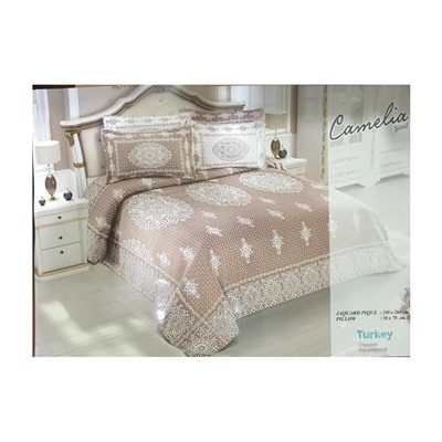 Жаккардовое Покрывало 240x260 см с 2-мя Наволочками 50x70 см Delux Seri - My Bed