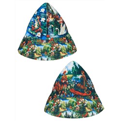 Шапка банная "Панама" Сказка" с принтом, войлок синтетический