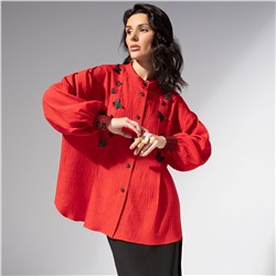 Рубашка нарядная, Нежный шум (красная)