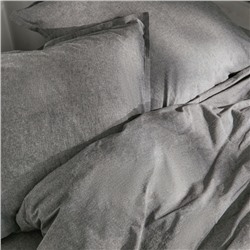 Наволочка SL Home "Деним" 70*70+2 см, цв.темно-серый, 100% жатый хлопок