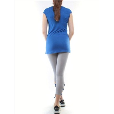 1204 BLUE/GRAY Спортивный костюм для фитнеса женский (90% вискоза, 10% лайкра)