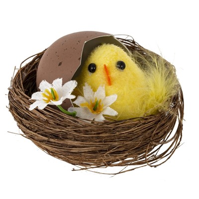 GAEM Набор из 2-х изделий декоративных "Гнездо пасхальное" (7*4,5), L15 W8 H7,5 см