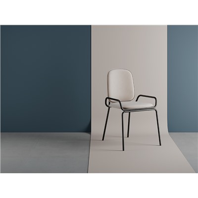 Стул Ror, 2 Frame, велюр, черный/бежевый