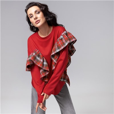 Лонгслив дизайнерский, Гардеробная магия (красный)