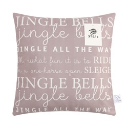 Чехол на подушку Этель Jingle bells, 40*40 см, 100 п/э, велюр