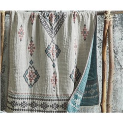 Пештемаль с Бахромой 90x180 см Buğra Yeşil/Krem 90x180cm Peştamal - EcoCotton