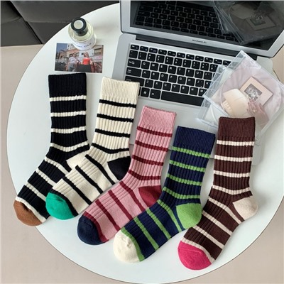 Brand retro demi-season knee socks for men and women, shark, tights, South Korea