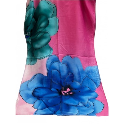 Шарф шифоновый с цветочным рисунком 3D Арт М52/6