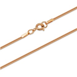 Цепь Панцирь двойной с алмазной огранкой золочёный