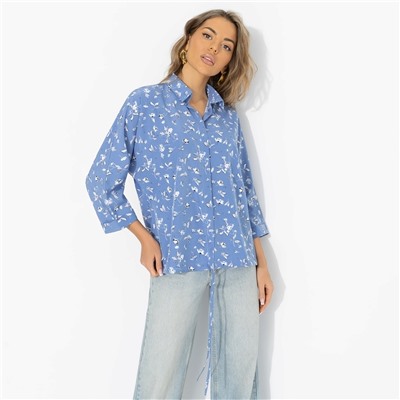 Блуза, освежающая образ, Твой личный тренд (небесная)