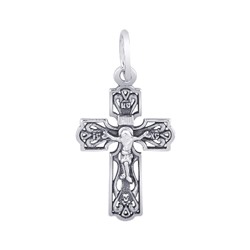 Крест из серебра литье частичное чернение