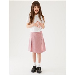 Girls’ Easy to Iron Gingham School Skirt (2-14 Yrs)