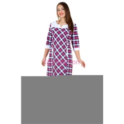 Платье БР Helen Клетка Белый+Фиолет