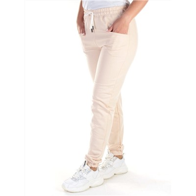 QB-84 BEIGE Брюки спортивные женские (95% хлопок, 5% стрейч) P&S