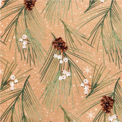 Полотенце новогоднее "Этель" "Spruce branches" 40x73 см, 100%хл, саржа 190 г/м2