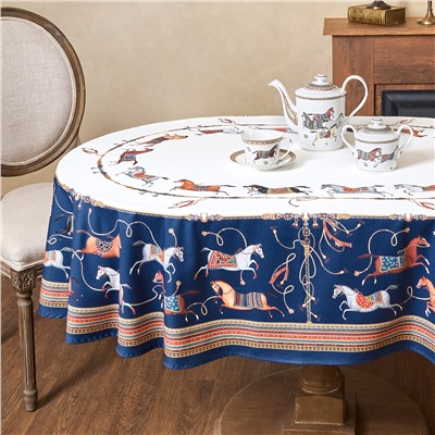 СКАТЕРТЬ ОВАЛЬНАЯ "PASSAGE"140Х300СМ ,БЕЛЫЙ, 100% ХЛОПОК,ТВИЛ, ПРОПИТКА