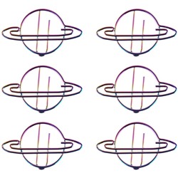 Скрепки фигурные 23мм, Meshu "Planets", 6шт., пакет с европодвесом