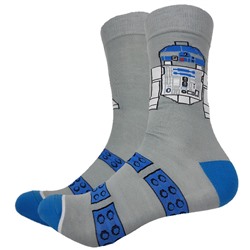 44111 STAR WARS | Носки "Лего R2D2", р-р 38-44 (серо-голубой)