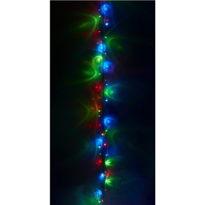 Световой занавес уличный "Лас-Вегас" 480 разноцветных LED огней постоянного свечения, черный провод, с коннектором, 2*2 м