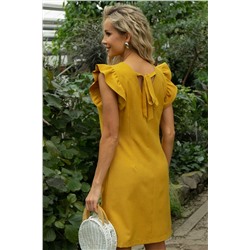 Платье Романтика (горчица) П13469-19М