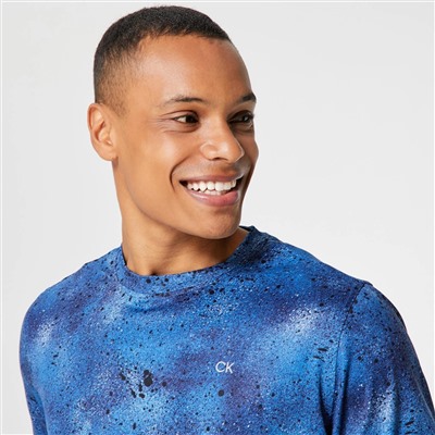 Calvin Klein Wo Erkek Mavi T-Shirt