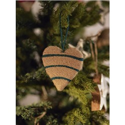 Набор елочных украшений Trendy stripes из джута и гофрированного картона из коллекции New Year Essential, 4 шт.