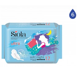 Прокладки* гигиенические Soft Night 12шт NEW SIOLA Ultra