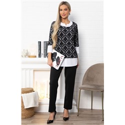 Джемпер Нежный акцент (черно-белый) Б14851-18М