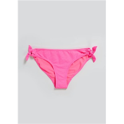 Textured Bow Bikini Bottoms