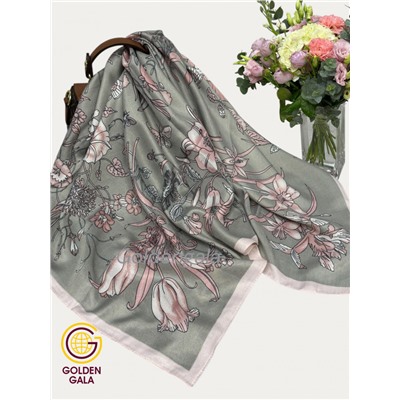 Платок утепленный "Византия" Арт 2026/10 (фон серый)