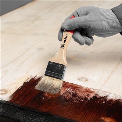 Кисть плоская "Стандарт" 2" (50 мм) натуральная щетина, деревянная ручка MTX